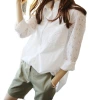Spring and Autumn's new Korean-style loose long-sleeved embroidered and hollowed-out shirt for women with a professional OL vibe Item Picture